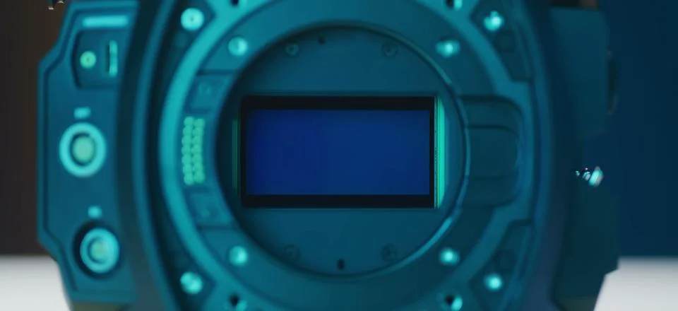 The advanced camera sensor is precisely centered within its. 写真素材