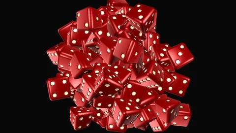 Advanced Casino Dice Explosion full ultra 4k RGB + ALPHA transparent background Stock-Footage 87081215