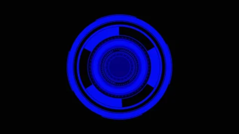 Advanced circular interface monitors complex industrial database processing.. Stock Footage 337817417