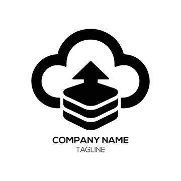 Advanced Cloud Data Center and Storage Logo Design 스톡 일러스트