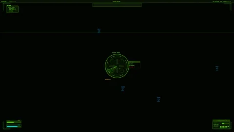 Advanced cockpit interface displayed in a science fiction military war docu.. Vidéo 327223391