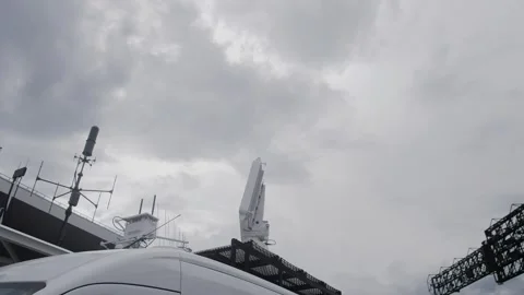Advanced Communication Equipment Functioning Effectively on a Cloudy or Overcast Stock Footage 310034845