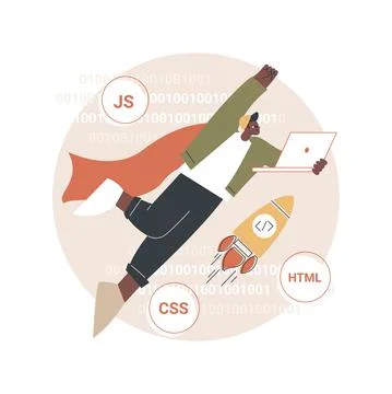 Advanced computer skills abstract concept vector illustration. 스톡 일러스트