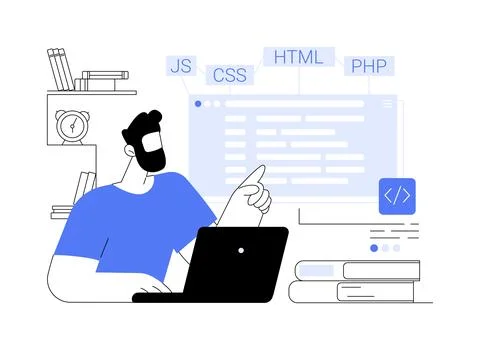 Advanced computer skills abstract concept vector illustration. 스톡 일러스트