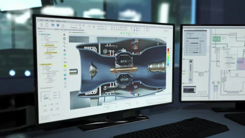 Advanced Computer Software Developing Engine Mechanisms Technical Blueprint 動画素材 309956385