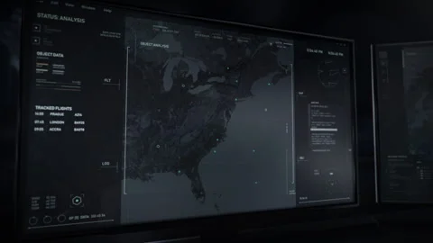 Advanced Computer System With Crime Prevention Airport Security Technology Stock Footage 319262457