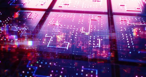 Advanced Computing Circuit Board Abstract Background Visual. Stock Footage 327655035