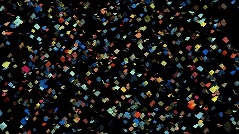 Advanced Confetti Loop Transparent Background 4K Stock-Footage 90182281
