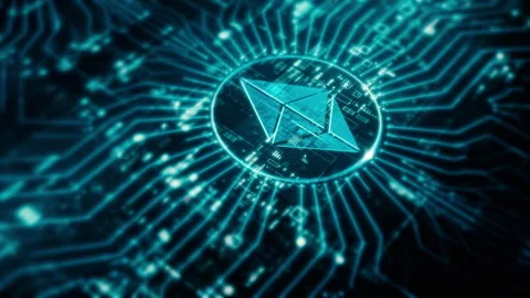 Advanced Cryptocurrency and Encryption Technology Background Stock Footage 282021718