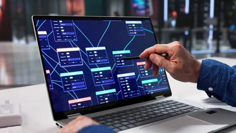 Advanced Cyber Security Software System Stock Footage 328409107
