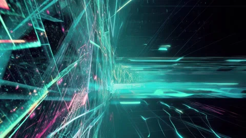 Advanced cyberpunk layout for advanced sci-fi visuals Stock Footage 309542923