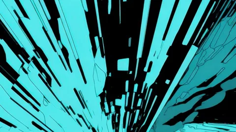 Advanced cyberpunk layout with neon glitch overlays Stock Footage 309538353