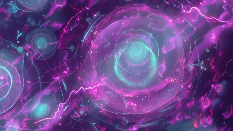 Advanced cyberpunk layout with signal flickers and flow lines Stock Footage 309545940