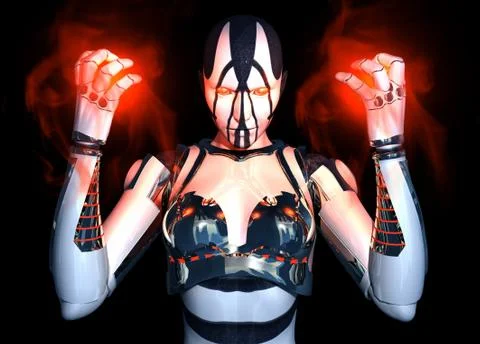 Advanced cyborg Illustrazione stock