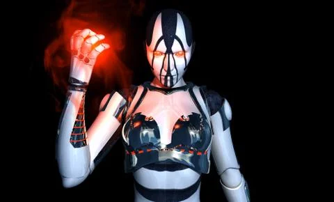 Advanced cyborg Illustrazione stock