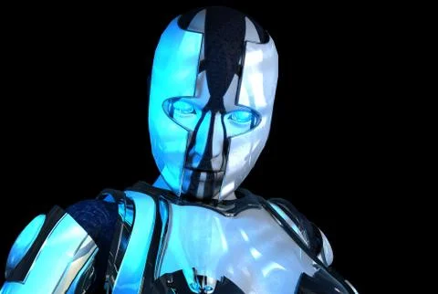 Advanced cyborg soldier Illustrazione stock