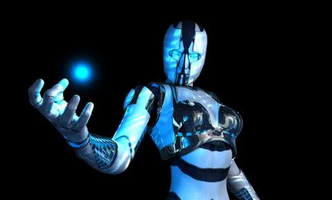 Advanced cyborg soldier 스톡 일러스트