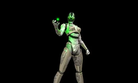 Advanced cyborg soldier Stock Illustration