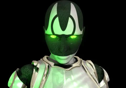 Advanced cyborg soldier Stock-Illustration