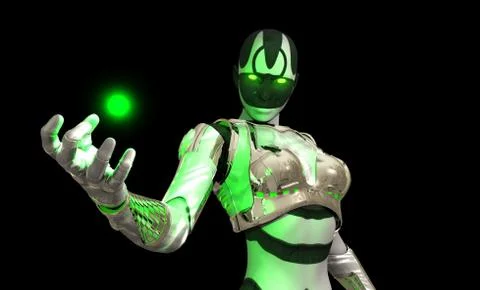Advanced cyborg soldier Illustrazione stock