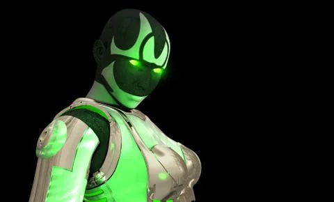 Advanced cyborg soldier Stock Illustration