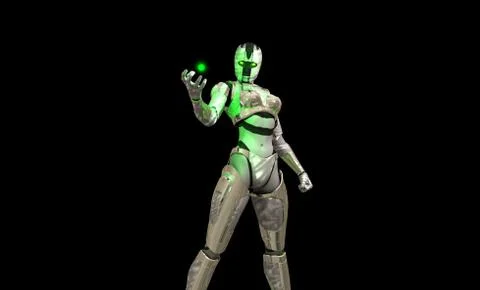 Advanced cyborg soldier Illustrazione stock