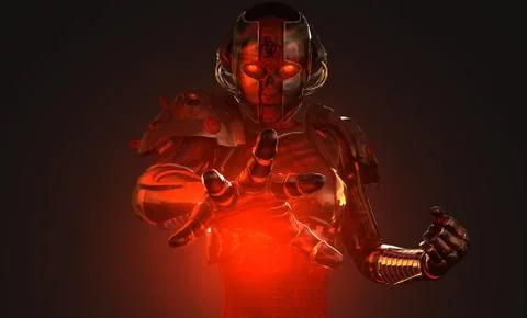 Advanced cyborg soldier Stock Illustration