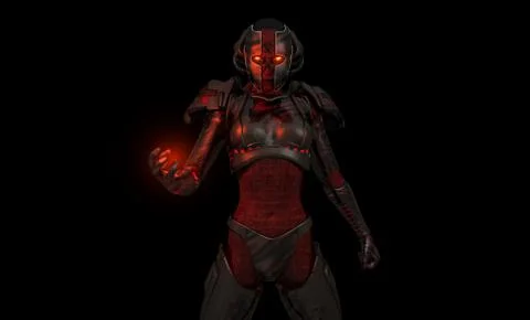 Advanced cyborg soldier Stock Illustration
