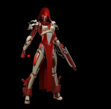 Advanced cyborg soldier Stock-Illustration