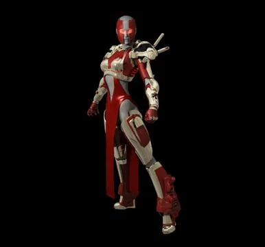Advanced cyborg soldier Stock-Illustration