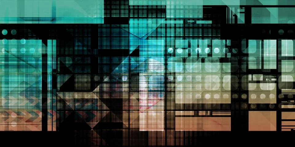 Advanced Data Analysis and Smart Connectivity Patterns イラスト素材