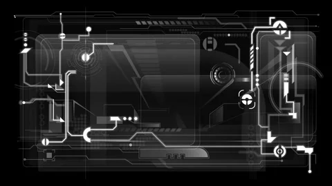 Advanced data analytics dashboard display HUD infographic financial. Busines Stock Footage 316535597