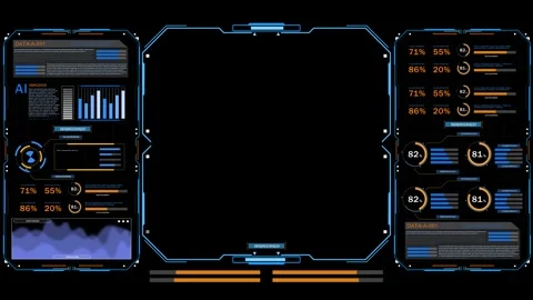 Advanced data chart frame animation represents business analytics, digital trans 動画素材 342619188