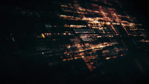 Advanced Data Matrix Simulation Background Vídeo Stock 249921380