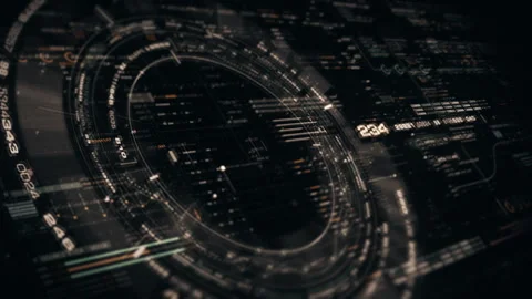 Advanced Data Matrix Simulation Background Vídeo Stock 249921568