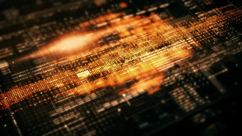 Advanced Data Matrix Simulation Background Stock Footage 249921672