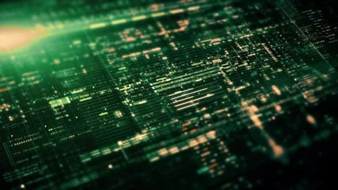 Advanced Data Matrix Simulation Background Stock Footage 249921673