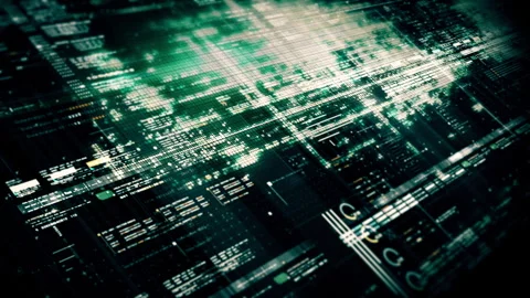 Advanced Data Matrix Simulation Background Stock Footage 249921674