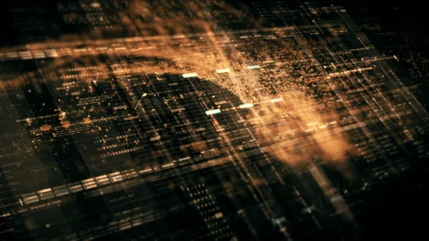 Advanced Data Matrix Simulation Background Vídeo Stock 249921760