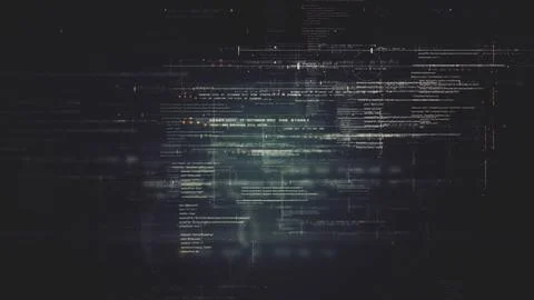 Advanced Data Matrix Simulation Background Stock Illustration