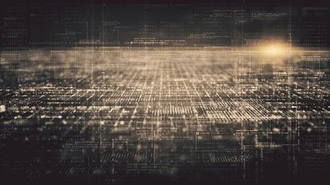 Advanced Data Matrix Simulation Background Stock Illustration