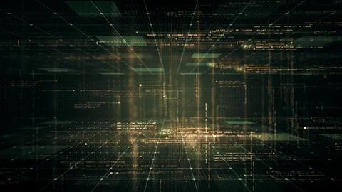 Advanced Data Matrix Simulation Background Stock Illustration