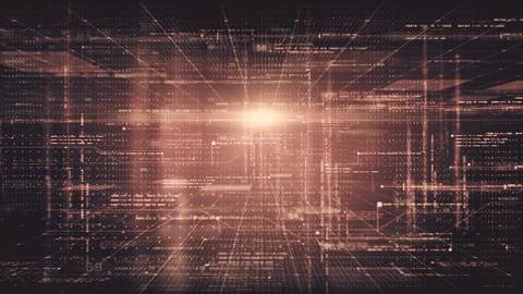 Advanced Data Matrix Simulation Background Stock Illustration