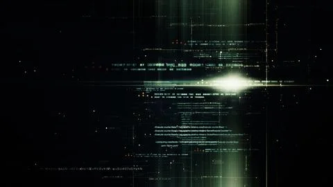 Advanced Data Matrix Simulation Background Illustrazione stock