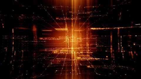 Advanced Data Matrix Simulation Background Stock Illustration