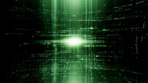Advanced Data Matrix Simulation Background Stock Illustration