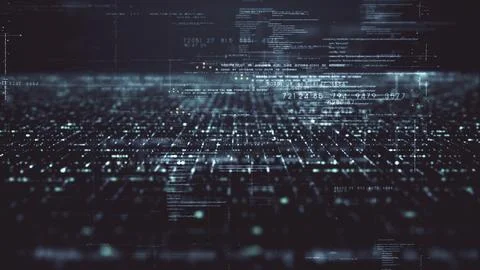 Advanced Data Matrix Simulation Background Stock Illustration