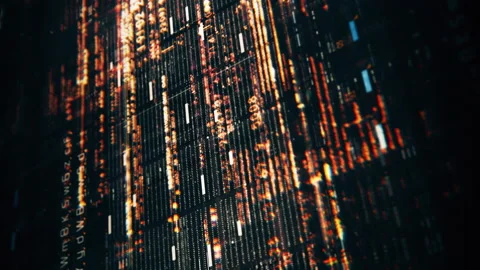 Advanced Data Matrix Simulation Vertical... | Stock Video | Pond5