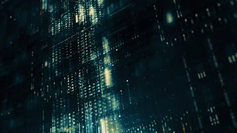 Advanced Data Matrix Simulation Vertical Background Video stock 251420757