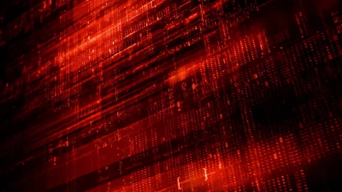 Advanced Data Matrix Simulation Vertical Background Stock Footage 251422050